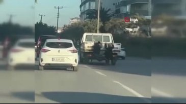 Bursa trafiğinde tehlikeli yolculuk!
