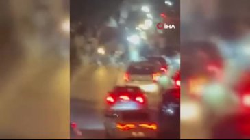 Bursa'da asker uğurlamasında korkutan anlar! Araçlar aniden durdu...