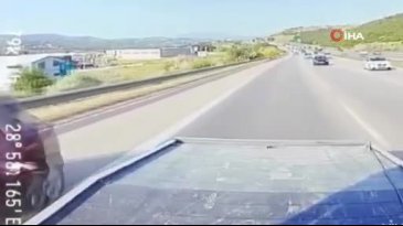 Bursa'da bayram üstü facianın eşiğinden dönüldü! Sürücü kameraya takıldı