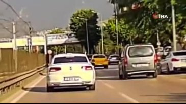 Bursa'nın en işlek caddesinde tehlikeli anlar!