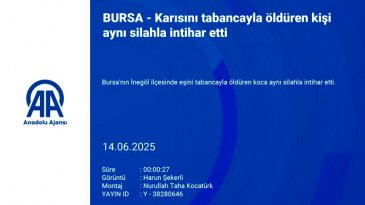 Bursa'da aile faciası! Eşini vurup intihar etti..
