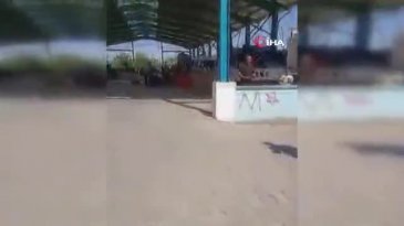 Pazarcının taş ve sopalarla darp edildiği anlar kamerada
