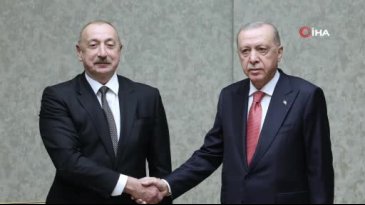 Cumhurbaşkanı Erdoğan, Azerbaycan Cumhurbaşkanı ile bir araya geldi