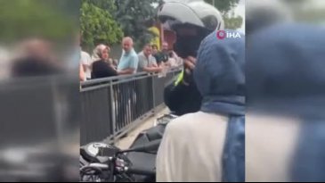 Okulları karıştırınca motosikletli polis okula böyle yetiştirdi