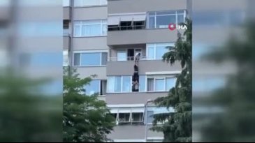 Komşuları hayatını kurtardı! O anlar kameraya yansıdı...
