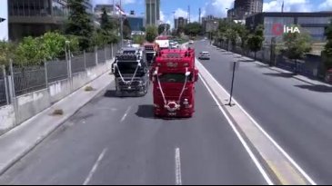 Böyle düğün konvoyu daha önce görmediniz!
