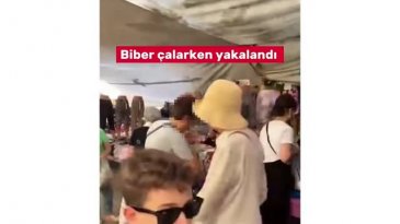 Pazarda büyük rezillik! Kimse görmüyor sandı ama...