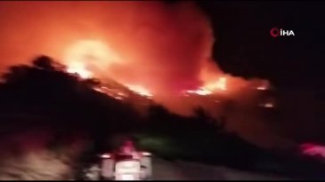 Bir yangın da Ödemiş'te: 3 mahalle tahliye edildi