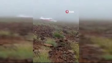 Rize'de düşen uçağa ilk ulaşılma görüntüsü ortaya çıktı