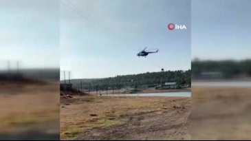 Bursa'da yangına müdahale eden jandarma pilotundan büyük ustalık