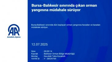 Bursa-Balıkesir sınırında yangın devam ediyor!