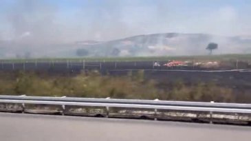 Bursa-İzmir Otoyolu'nda panik! Gören aracını durdurup koştu...