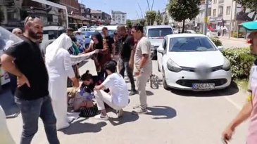 Bursa'da yaralıya siper oldular! Vatandaşlardan duyarlı hareket...