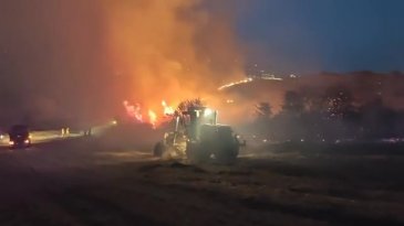 Bandırma OSB bölgesindeki arazi yangınına havadan ve karadan müdahale - 3
