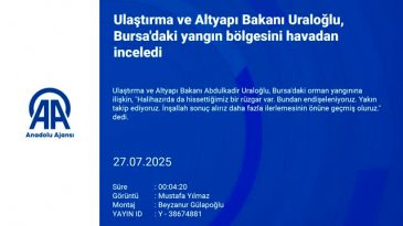 Ulaştırma ve Altyapı Bakanı Uraloğlu, Bursa'daki yangın bölgesini havadan inceledi