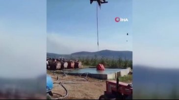 Havadaki kahramanlar! Bursa'yı saran alevlere böyle müdahale ettiler...