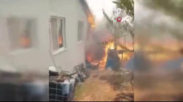 Bursa'ya da ulaşan yangın evi sardı! "Kaç, artık hiçbir şey yapamayız"