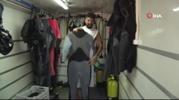 Mehmet Çevik balık adam oldu