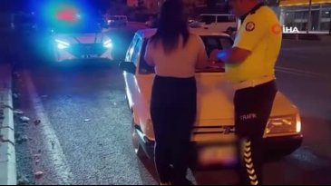 Drift atan kadın sürücü cezadan kaçamadı...