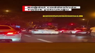 Trafikte şaşkınlık yaratan anlar! Sürücülere twerk yaptı