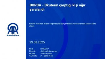 Bursa'da skuterin çarptığı kişi ağır yaralandı