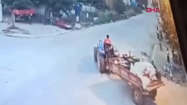 Bursa'da babasının kullandığı traktörün altında kalmıştı! Feci kazanın görüntüleri çıktı...