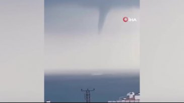 Fırtına sonrası hortum oluştu! Korku dolu görüntüler