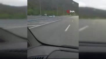 Kilometrelerce yolu ters şeritten gitti