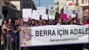 Kreşte boğulma tehlikesi yaşayıp hayatını kaybetmişti! Bursa'da minik Berra için adalet yürüyüşü...