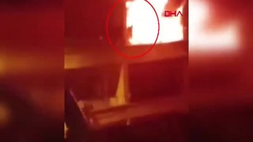 Alevleri hiçe sayıp çocuğunu kurtardı! Kahraman babanın o anları kamerada...