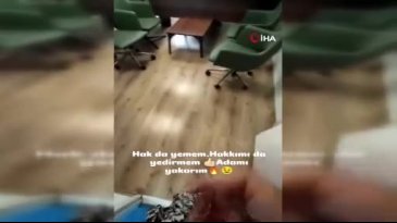 İşten çıkarıldı, şantiye şefinin üzerine kaynar su boşalttı! O anlar kameralara yansıdı...