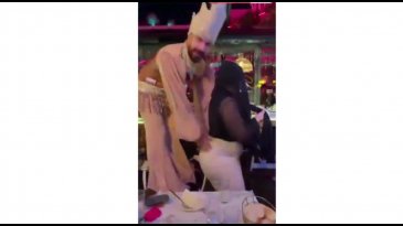 Gece kulübünde olay görüntü! Kapalı kadın twerk attı