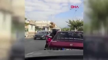 Bursa'da değişik kavga! Araçtan inmeyince camdan içeri girmeye çalıştı