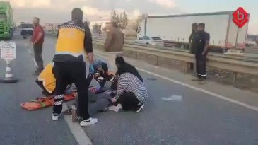 Bursa'da motosiklet kazası! Genç kız ağır yaralı...