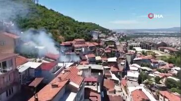 Bursa'da kentin birçok noktasından görüldü! İtfaiye bile zor ulaştı