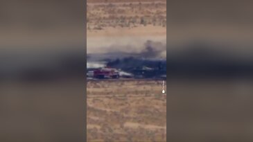 ABD'de ağır bombardıman uçağı kalkıştan sonra düştü!