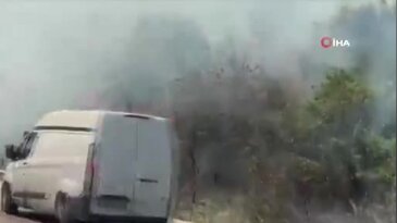 Bursa'da sürücülere kabus yaşatan gelişme: Bölge bir anda alevlere teslim oldu