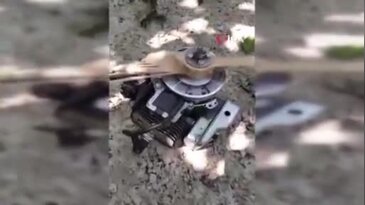 Evinin bahçesine düşen İHA alev aldı! Ekipler olay yerinde...