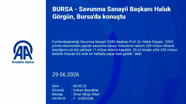 Savunma Sanayii Başkanı Haluk Görgün, Bursa'da konuştu: "Türkiye küresel ölçekte güçlü bir oyuncu"