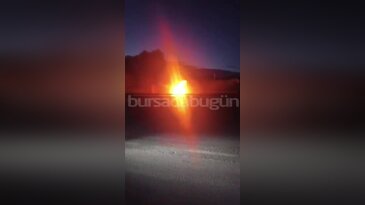 Bursa'da seyir halindeki araç alevler içinde kaldı!