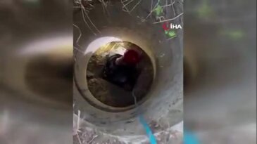 Bursa'da nefes kesen kurtarma! Rögar çukuruna düşen keçi böyle kurtarıldı
