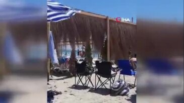 Sahil kasabasında 'Şemsiye' kavgası! Ortalık bir anda karıştı...