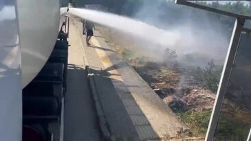Bursa'da yol kenarına atılan sigara faciaya neden oluyordu!