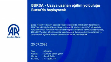 Uzaya uzanan eğitim yolculuğu Bursa'da başlayacak