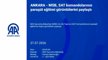 Onlar için sınır yok! SAT komandolarının paraşüt antrenmanını MSB paylaştı