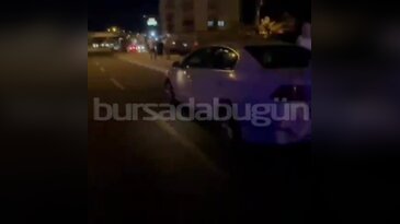 Bursa'da gece saatlerinde feci kaza! Otomobil karşı şeride geçti, 1 ağır yaralı...