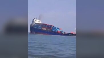 Korkulan oldu! İHA ile vurulan dev gemi dakikalar içinde battı