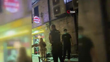 Tarihi Arapşükrü Sokağı'nda kavga kamerada