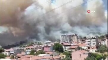 Bursa'nın komşusunda yangın büyüyor! Alevler evlere kadar ulaştı...