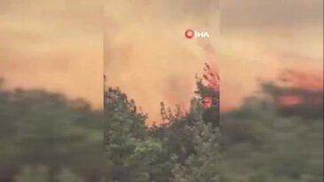 -Sındırgı'daki yangın Kütahya'ya doğru ilerliyor...Hummalı müdahale sürüyor